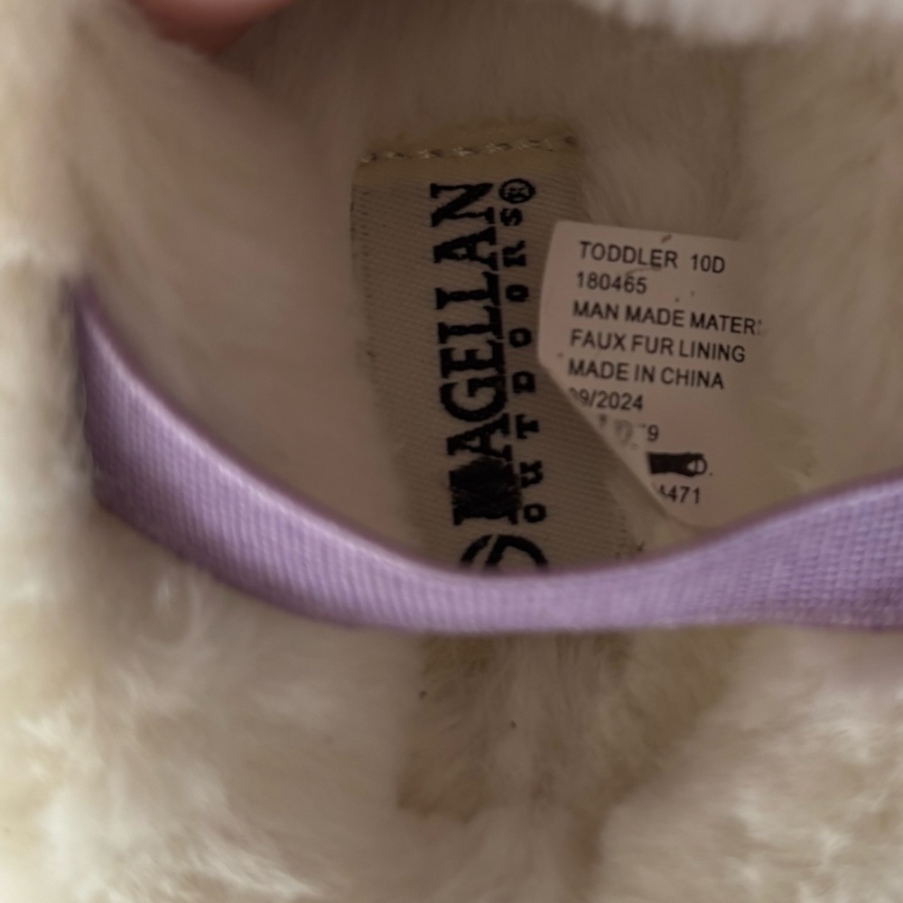 Magellan Outdoors Sparkly Lavender Kids hard sole Slippers - Picture 10 of 10